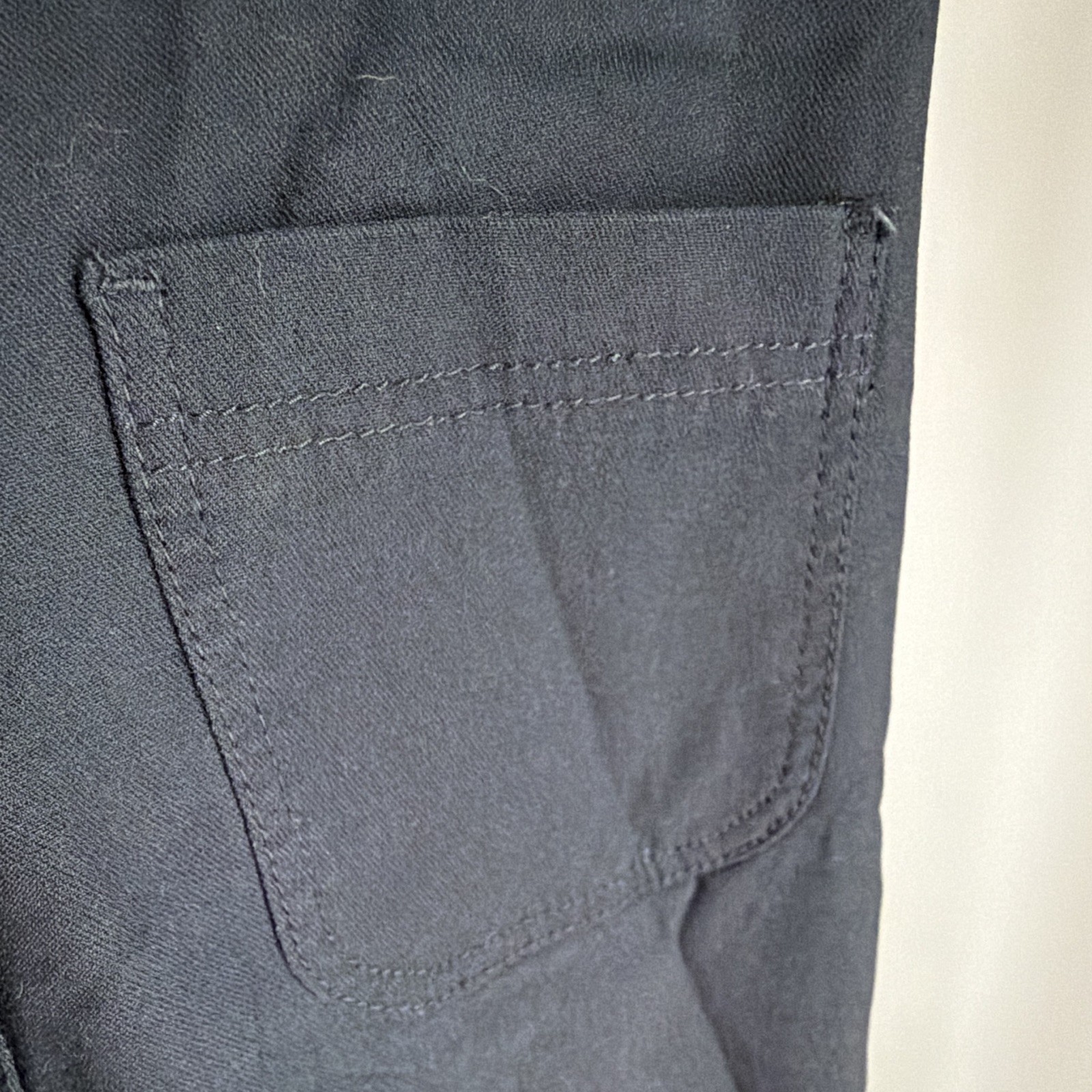 JC & JQ Women’s Flare Pants Solid Black Flat Front Stretch Zip Pockets