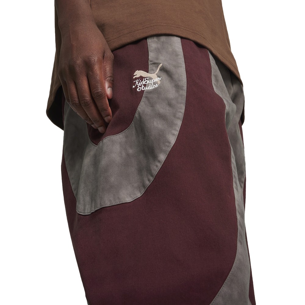 PUMA X Kidsuper Drawstring Track Pants Mens Purple Casual Athletic Bottoms 6240