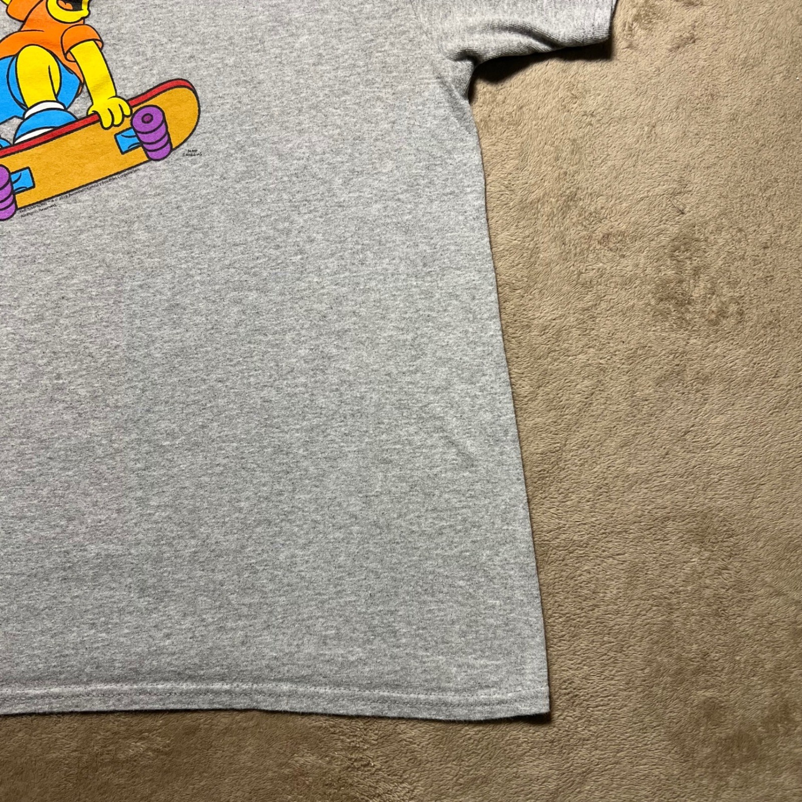 Delta The Simpsons Bart Simpson Skateboard Don’t Have A Cow Man Gray T Shirt L