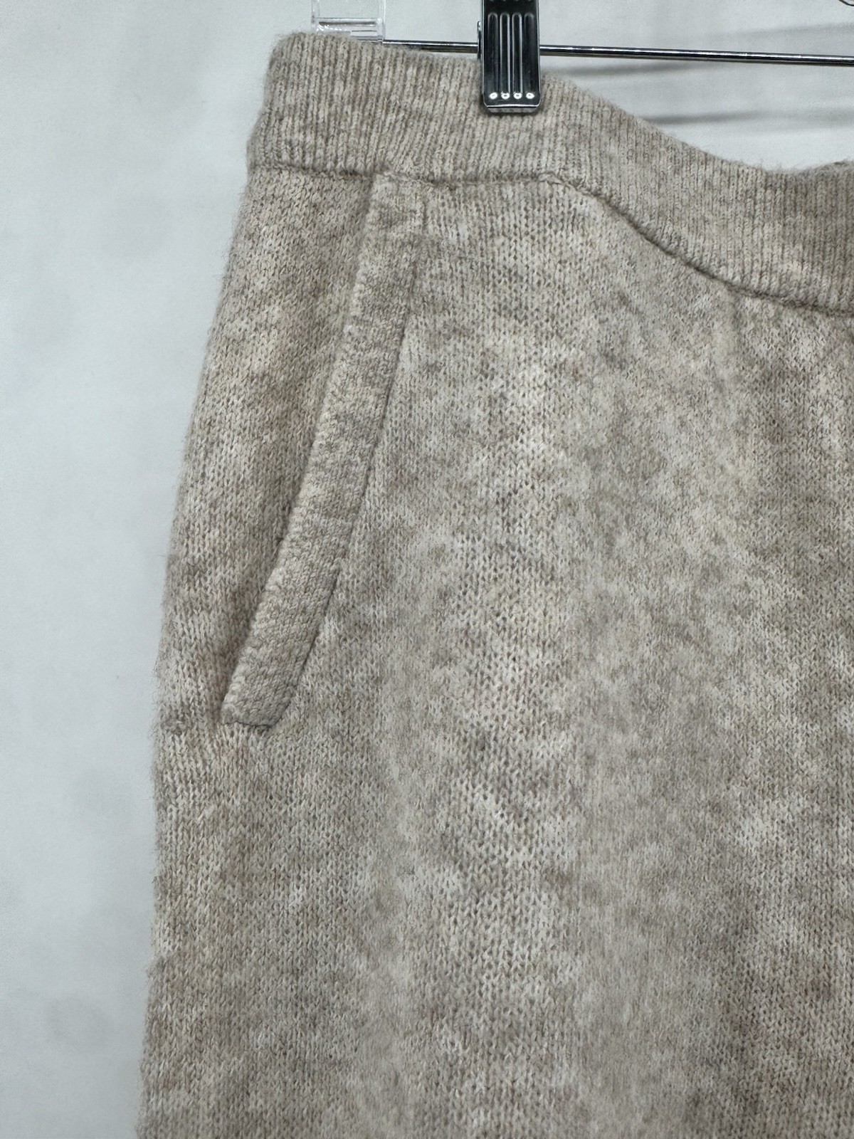 Nordstrom Wide-Leg Knit Pants In Taupe Size Medium