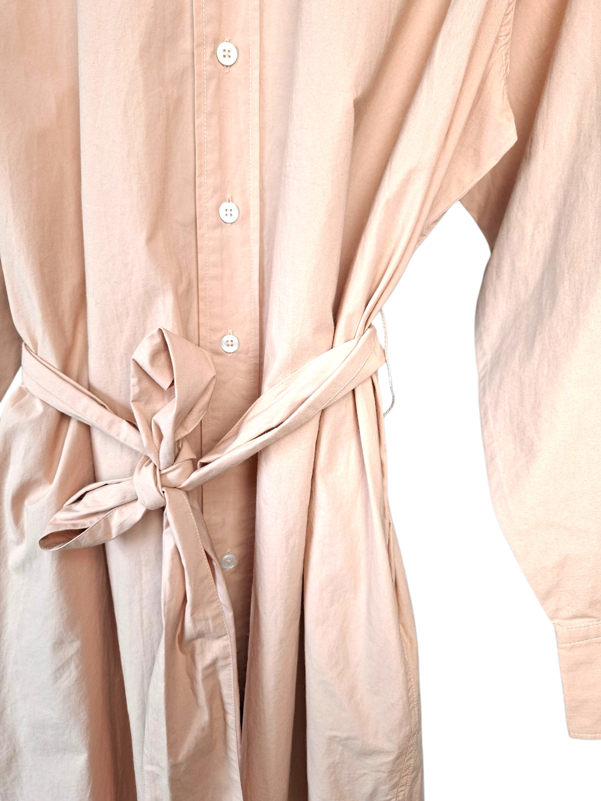 Frances Valentine Cotton Poplin Shirt Dress Structured Oversized Belted M/L