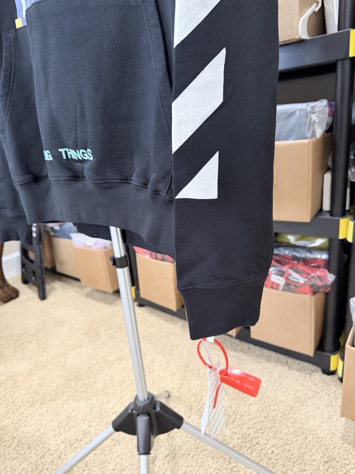 Off White Virgil Abloh Seeing Things Caravaggio Hoodie Mens XL w COA Authentic!