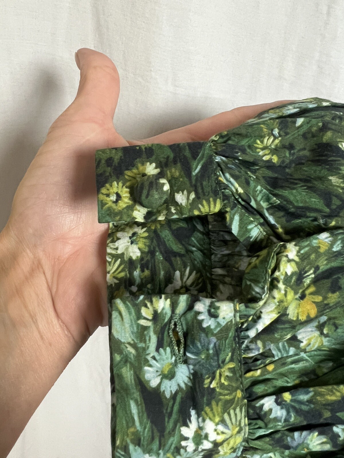Batsheva x Laura Ashley Beaumaris Shift Dress Sz 0 Sherwood Forest Floral Green