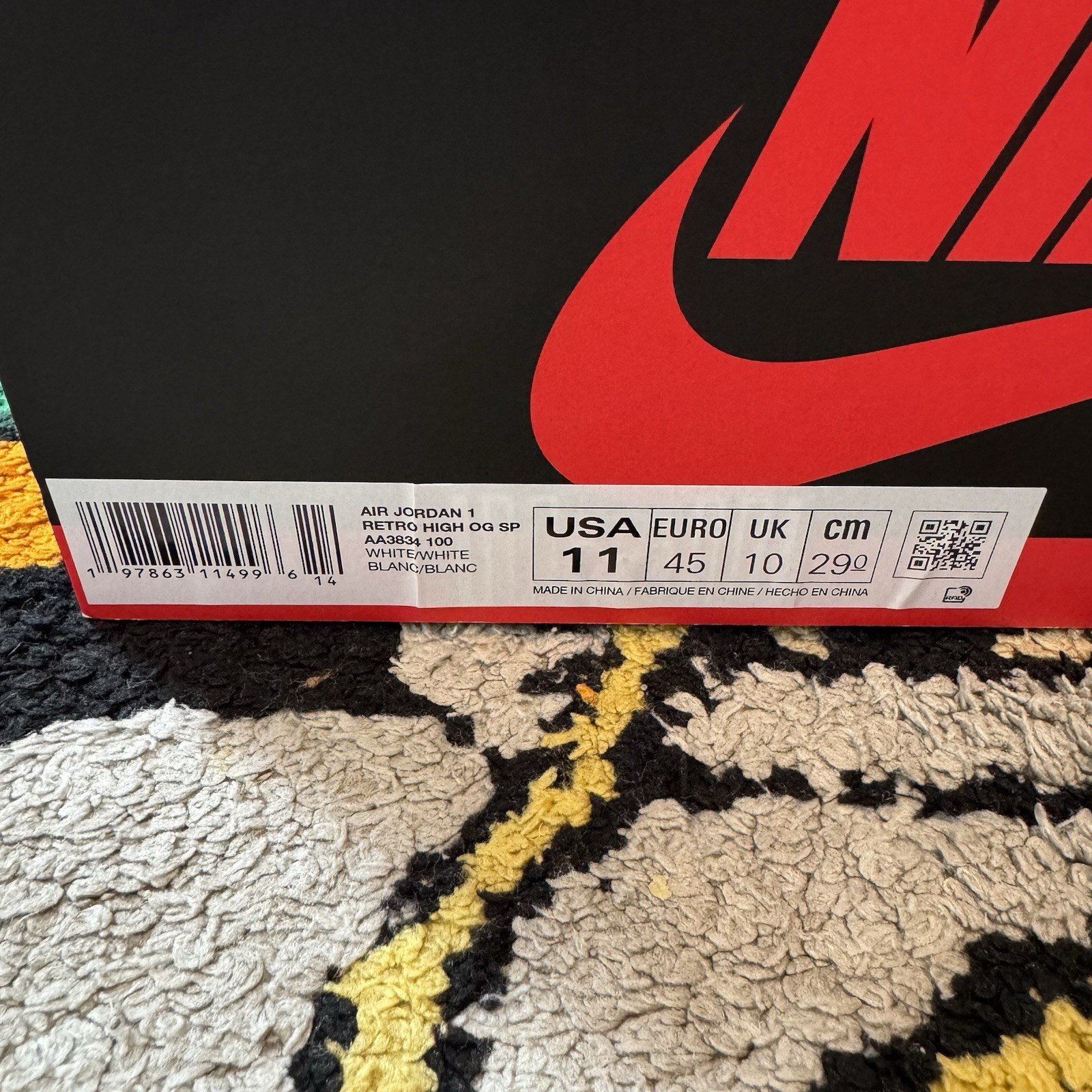 Jordan 1 Retro High Virgil Abloh Archive Alaska Size 11 Deadstock READY TO SHIP!