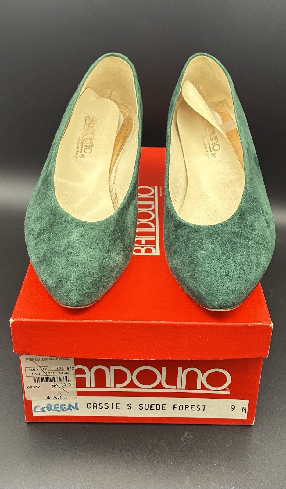Women’s Vintage Bandolino Shoes Green Suede 9M