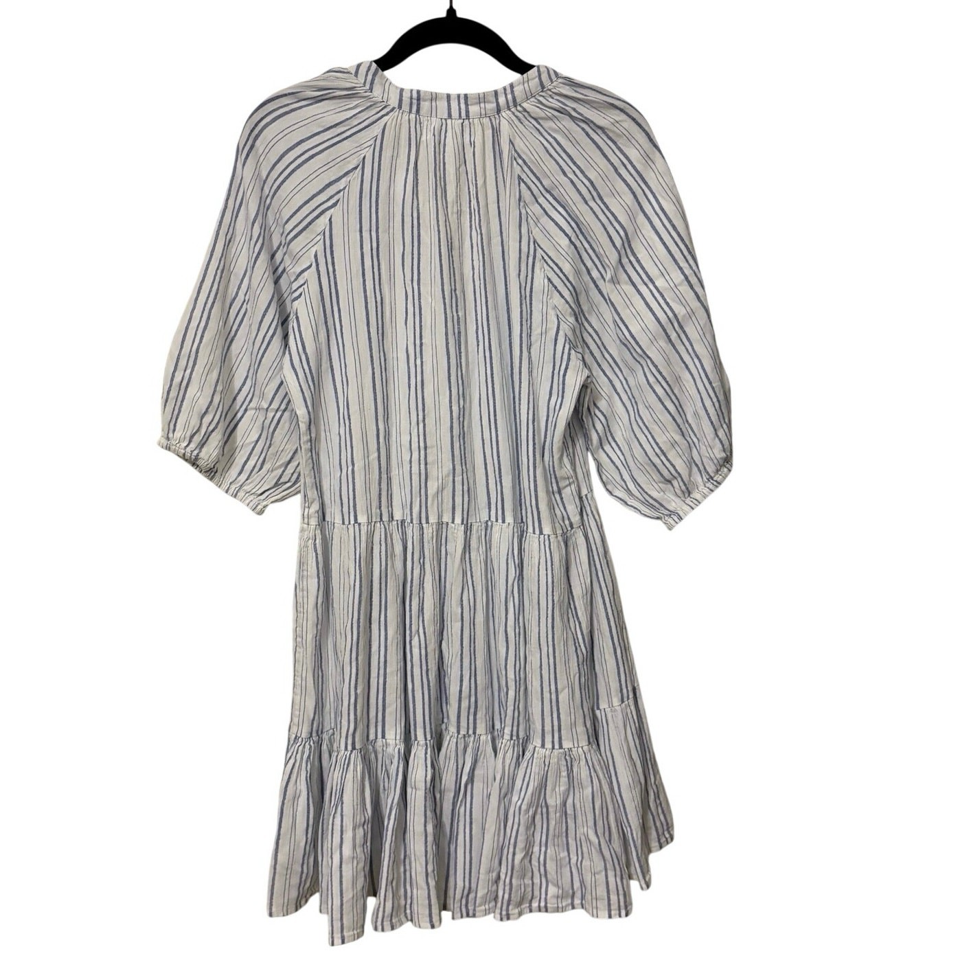 Apiece Apart 100% Cotton Blue White Striped Mini Dress Size XS