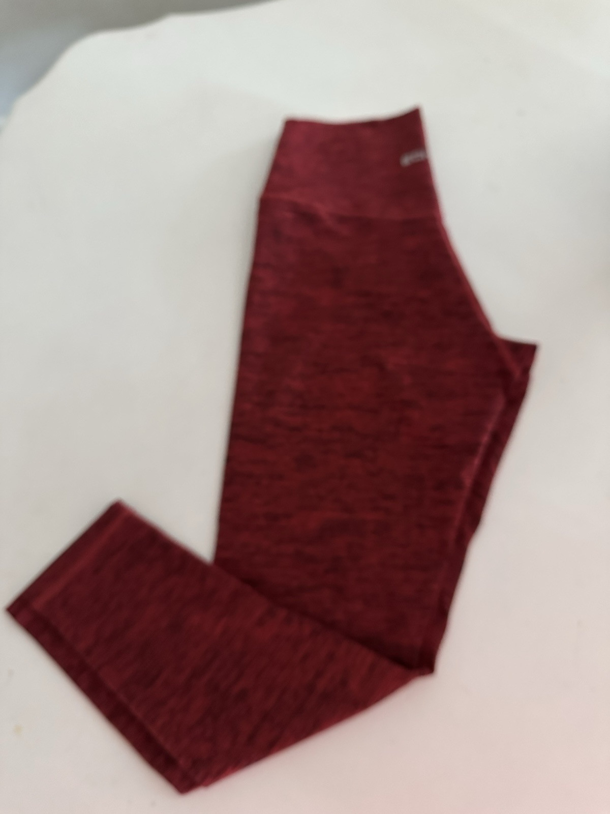 Echt Active Leggings – Berry Marl small flattering back seams red/black HRise