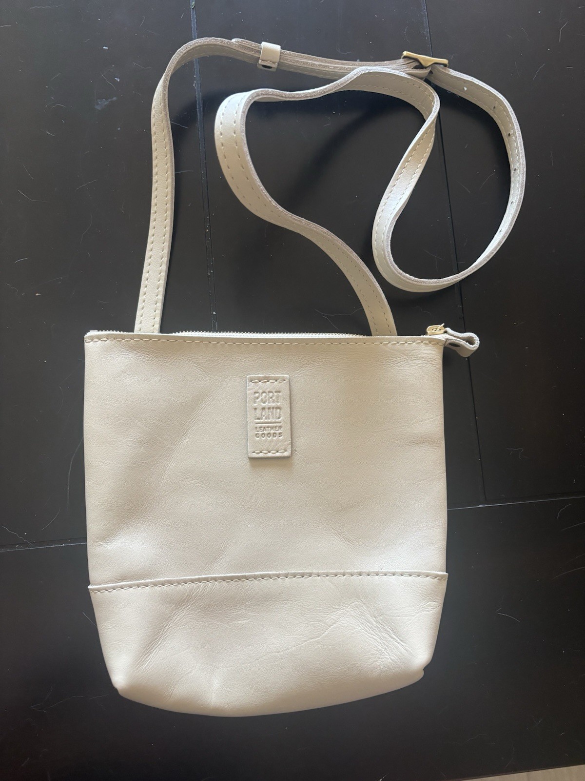 Portland Leather Festival Bag -Bone colored