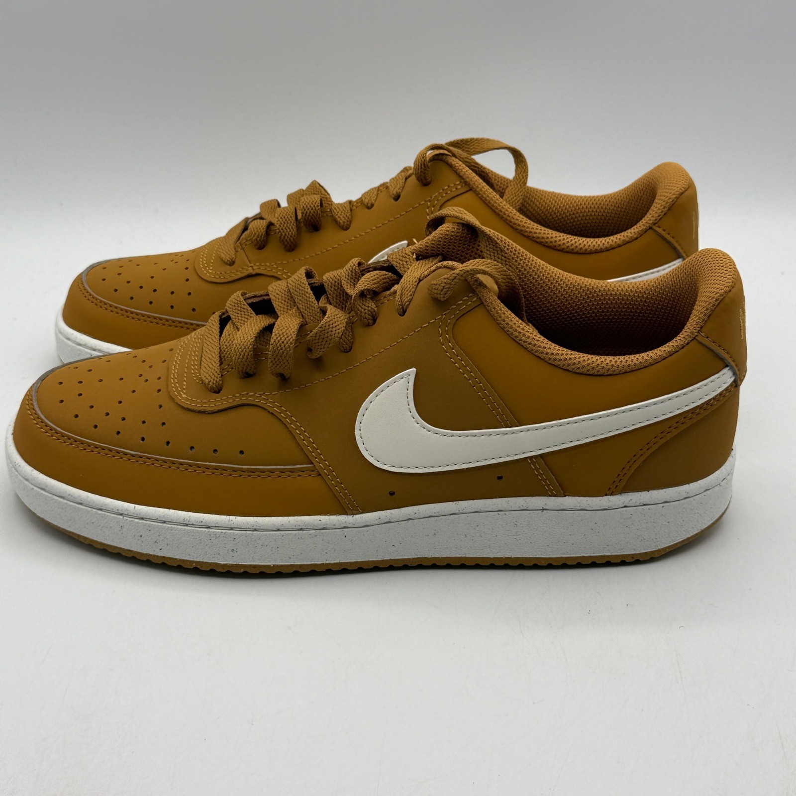 Nike Court Vision Lo V2 NBK Men 9.5 Wheat Sail Low Top Sneakers HV8139-700