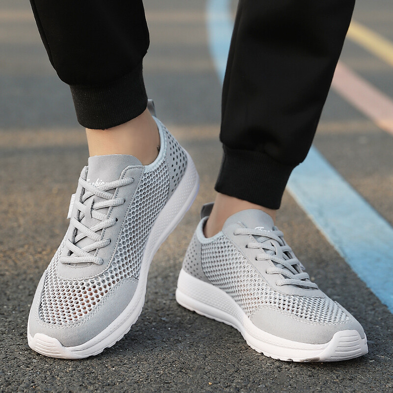 Summer Men’s Casual Sports Shoes Breathable Mesh Comfy Gym Fitness Jogging Shoes