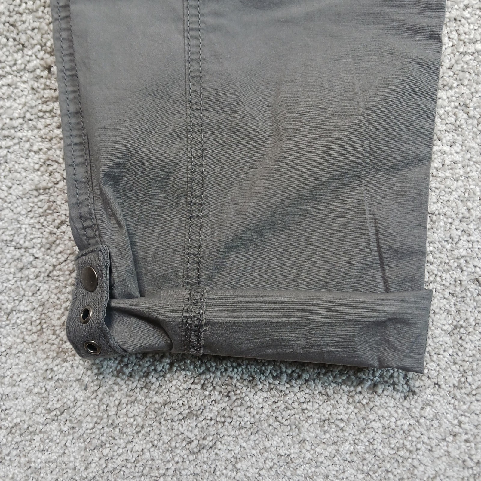 Natural Reflections Pants Womens 8 Gray Honeycreek Cargo Stretch Drawstring