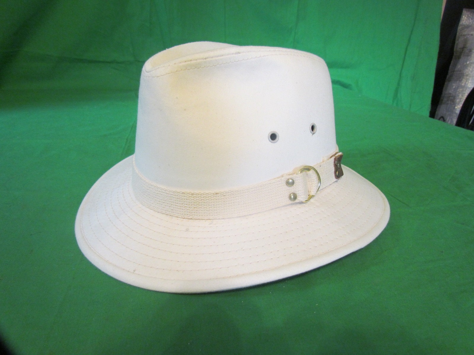 Dorfman Pacific YoungAn Canvas Tan Fishing Sun Bucket Hat Safari Size M 7-7 1/8