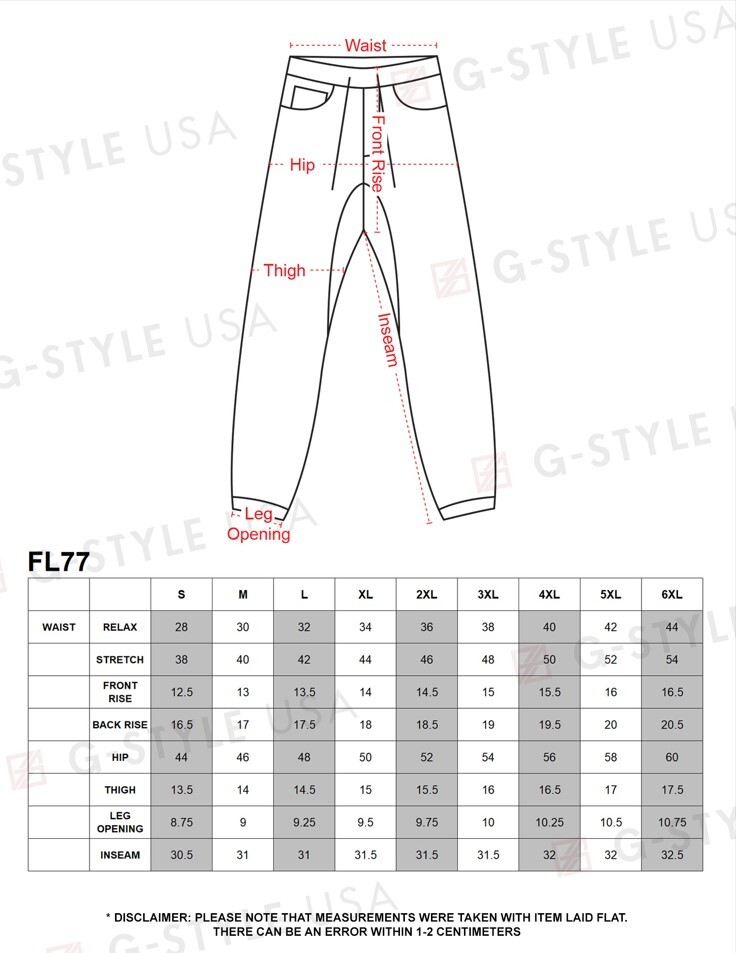 G-Style USA Men’s Jogger Heavy Weight Fleece Cargo Pocket Sweat Pants S~6XL-FL77