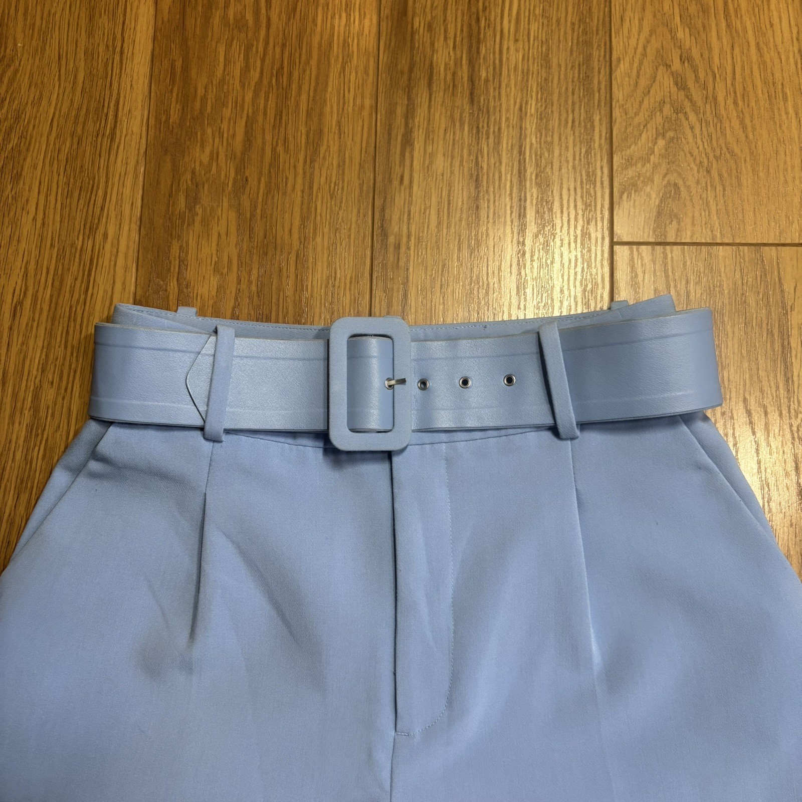 ZARA High Waisted Trouser Pants Fabric Belt M Office Siren Work Smart Corpcore