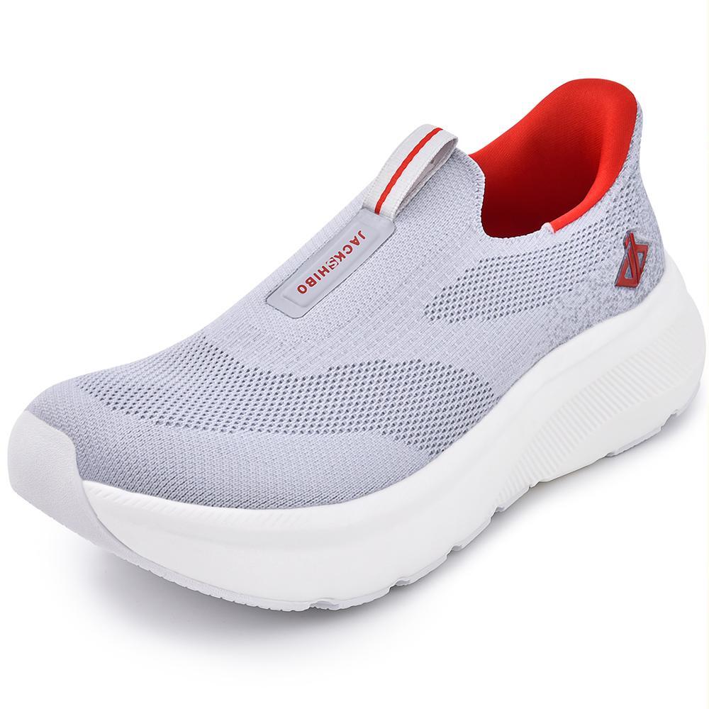 JACKSHIBO Mens Wide Toe Box Shoes Free up Hands Arch Support Orthopedic Sneakers