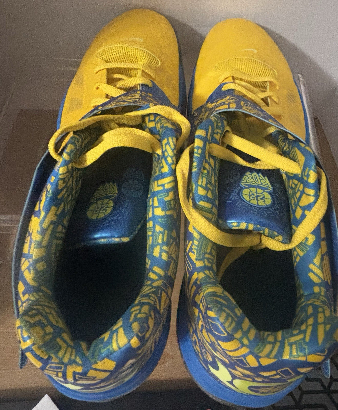 Nike Zoom KD 4 2012 QAM Scoring Title Sz 18 Promo Sample Blue/ Yellow Curry