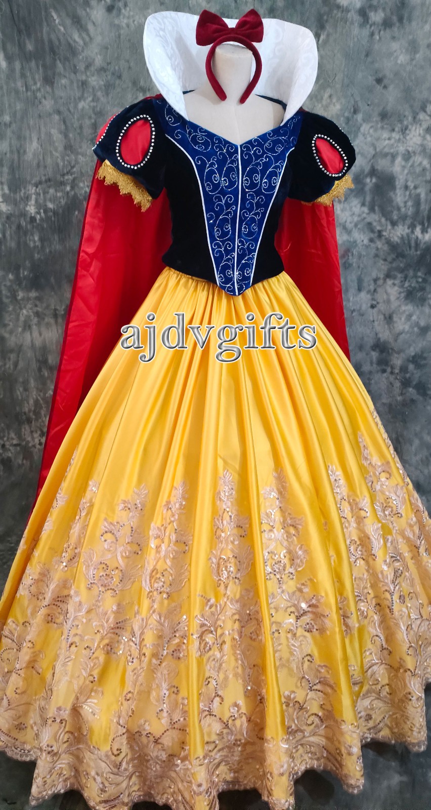 Snow White Inspired Princess Dress for Women & Girls – Handmade Cosplay Costume