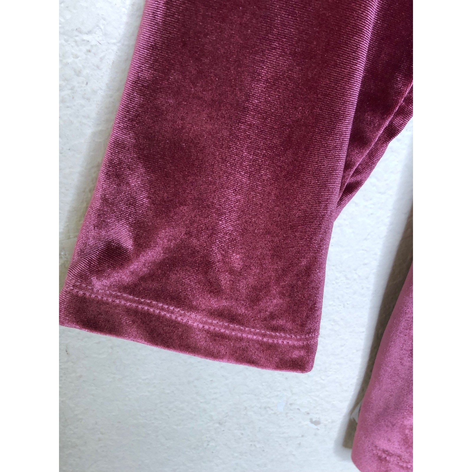 Soft Surroundings Bella Rose Large Velvet Pintuck Long Sleeve Tunic Top Romantic