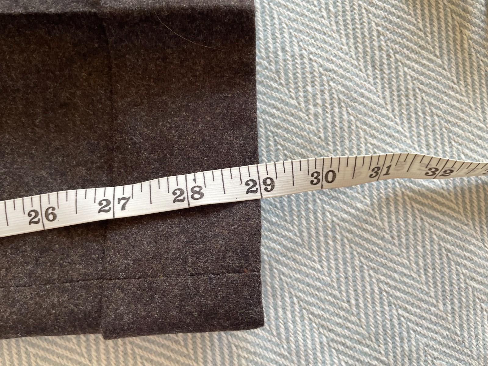 Natalino Brown Wool Flannel Pleated Trousers, Made in Italy, Size 54 (35×29)