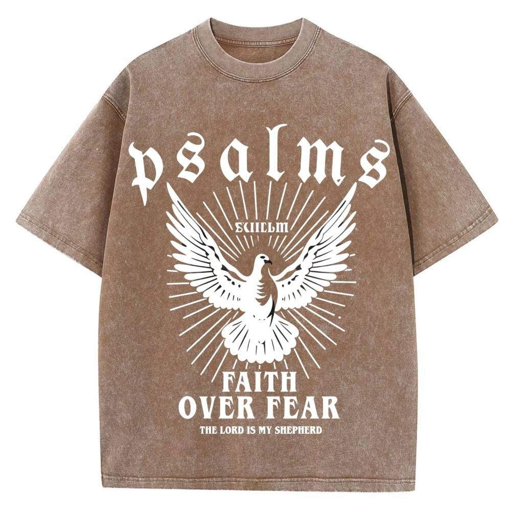 100% Cotton Oversized T-Shirt, Psalms Dove Vintage Streetwear Unisex Tee