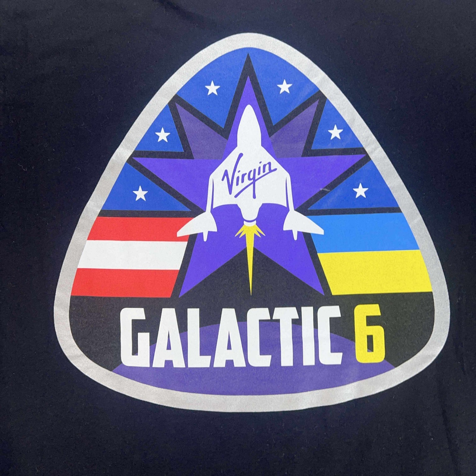Next Level Apparel Virgin Galactic 6 T-Shirt Space Travel Graphic Small