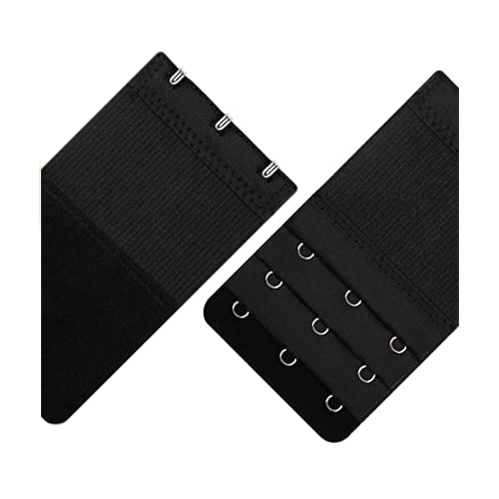 4Pcs Bra Extender 3/4 Hooks with Elastic 3 Rows Underwear Strap Belt Extension