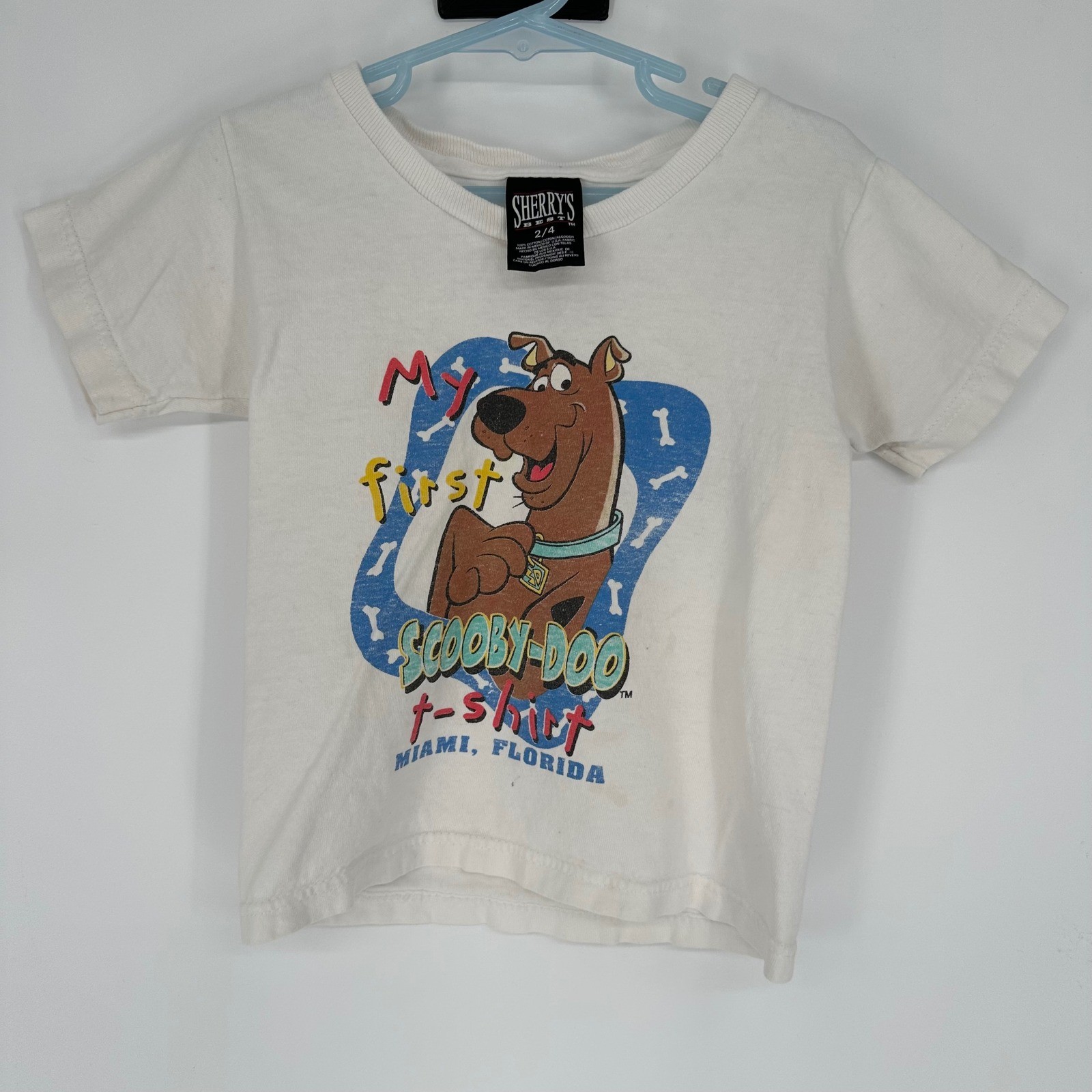 Vintage Sherry’s Best Scooby-Doo Miami Florida Graphic T-Shirt Kids Sz 2/4 White