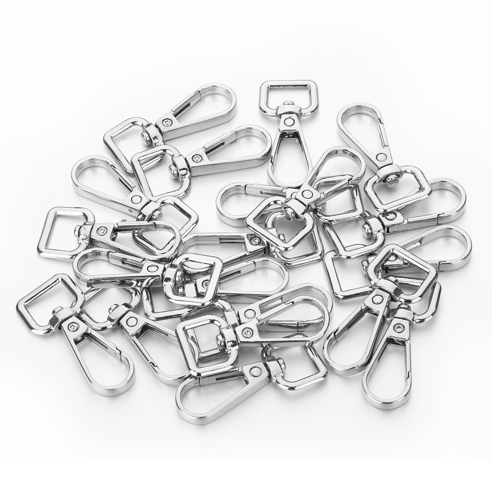 20 Pcs Metal Swivel Lobster Clasp Hooks,D Rings Purse Hardware for Bag Making…