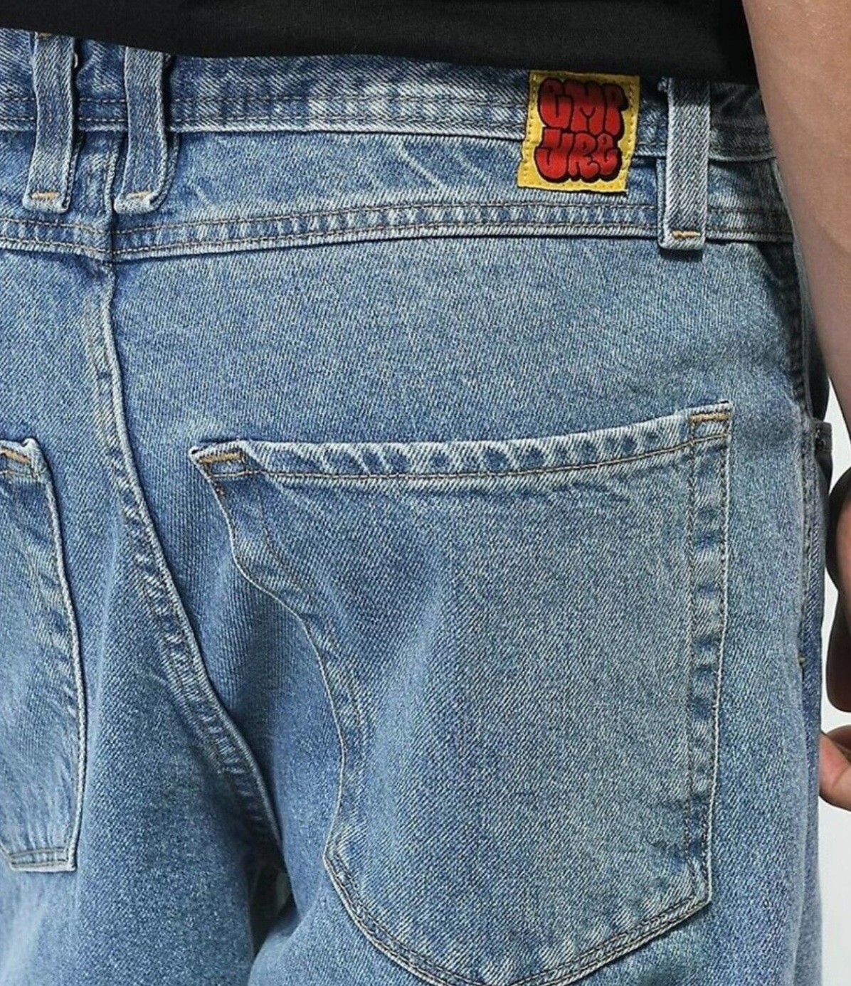 Empyre Jeans Blue Light Wash Straight Leg Denim Mid Rise 90s Grunge Hip Hop 28