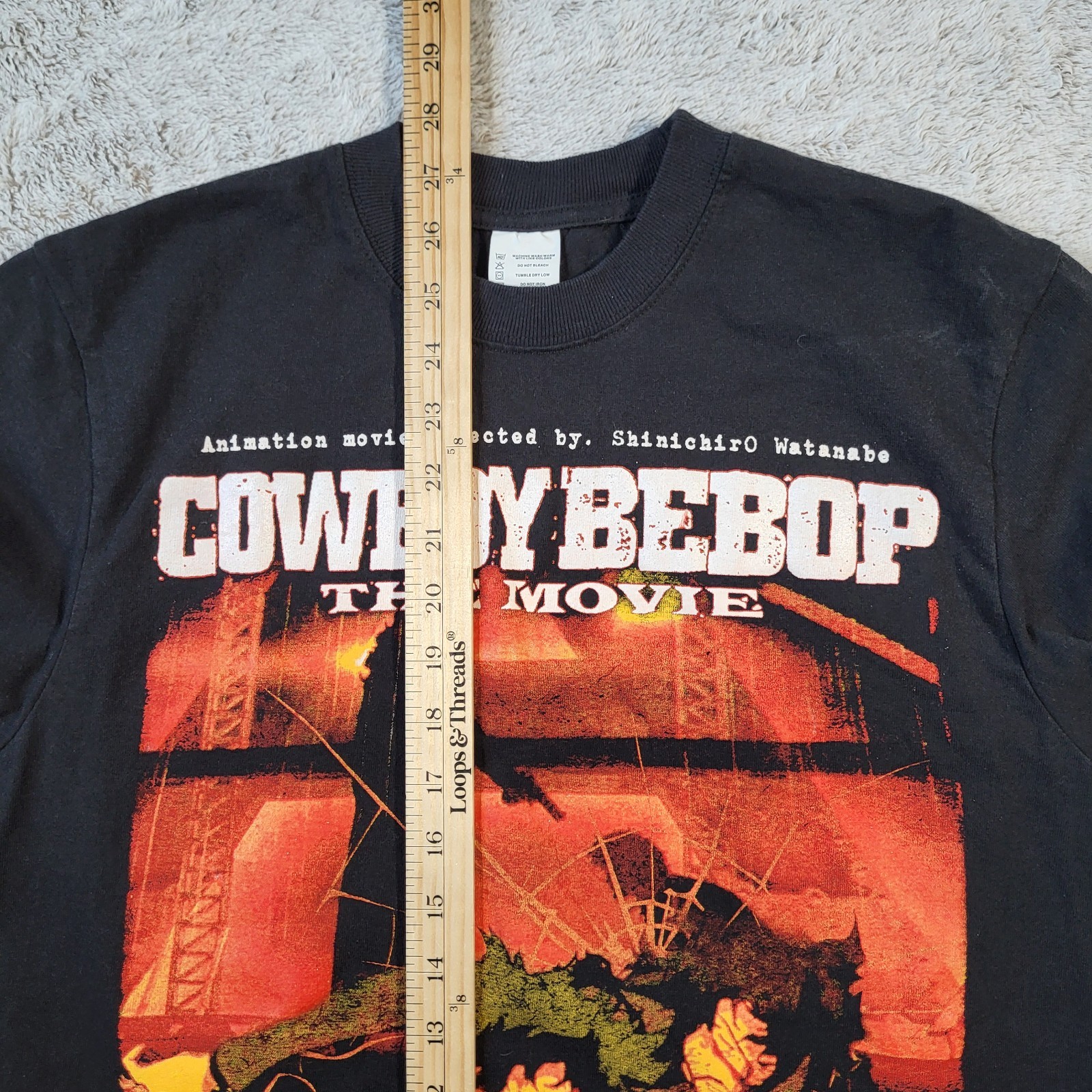 Cowboy Bebop The Movie Anime T-Shirt Men’s Medium Black Spike Spiegel Graphic