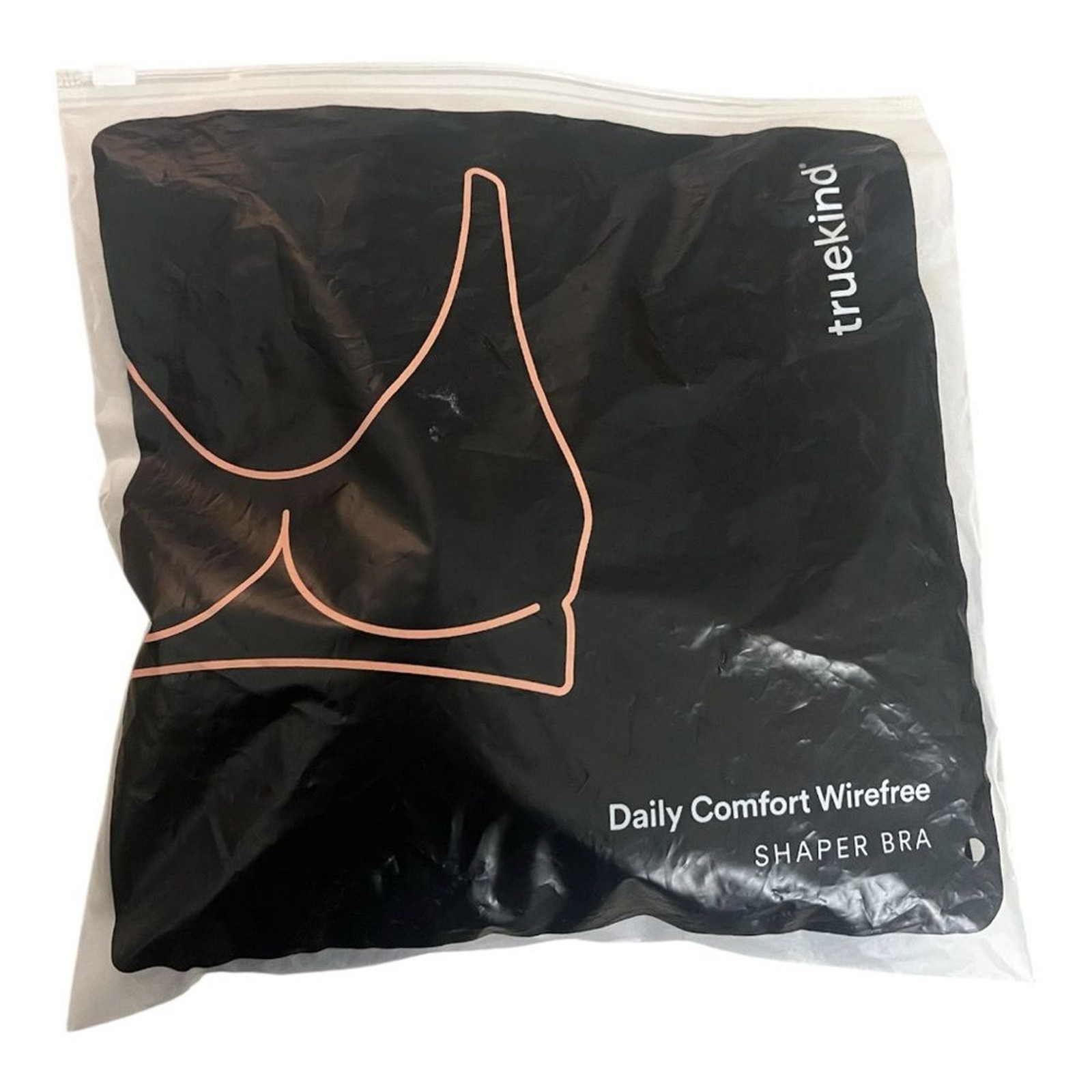 NEW Truekind Daily Comfort Wirefree Shaper Bra Black Women’s Seamless 3X Comfy