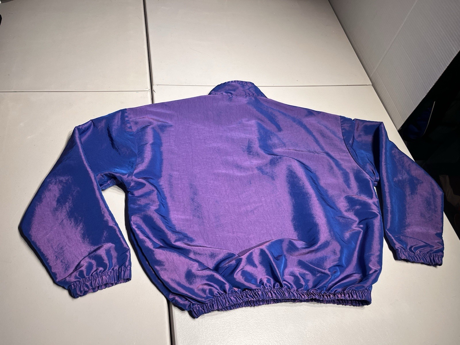 Surf Style Jacket Men’s One Size USA Purple Iridescent 1/4 Zip Windbreaker VTG