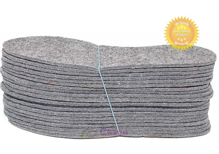 2 Pairs FELT INSOLES Inserts FOR SHOES WOMEN & MEN Spring-Autumn Thickness 5 mm