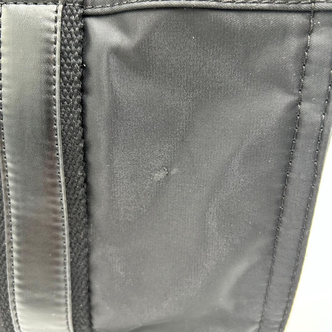 Rare Type Tory Burch Tote Bag Ella Leather Nylon Black