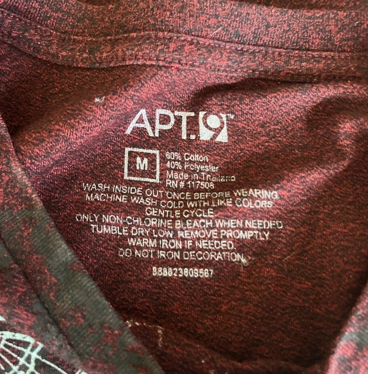 Y2K Dark Red Space Y2k Tshirt Print Size M Apt.9