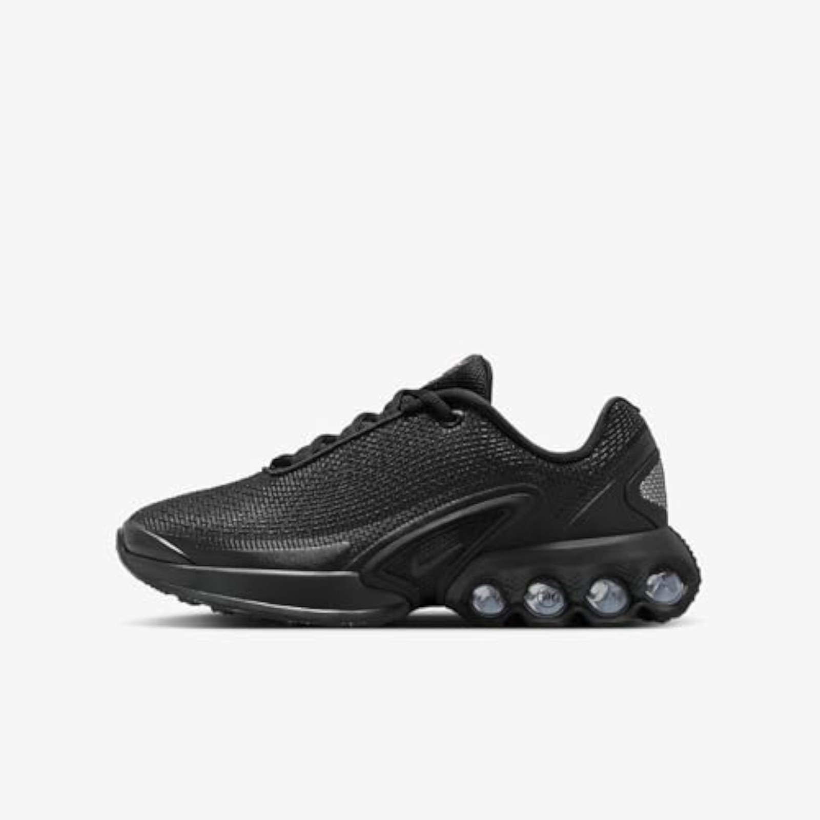 Nike Air Max Dn Big Kids’ Shoes (FB8987-004, Black/Black/Metallic Dark Grey) Siz