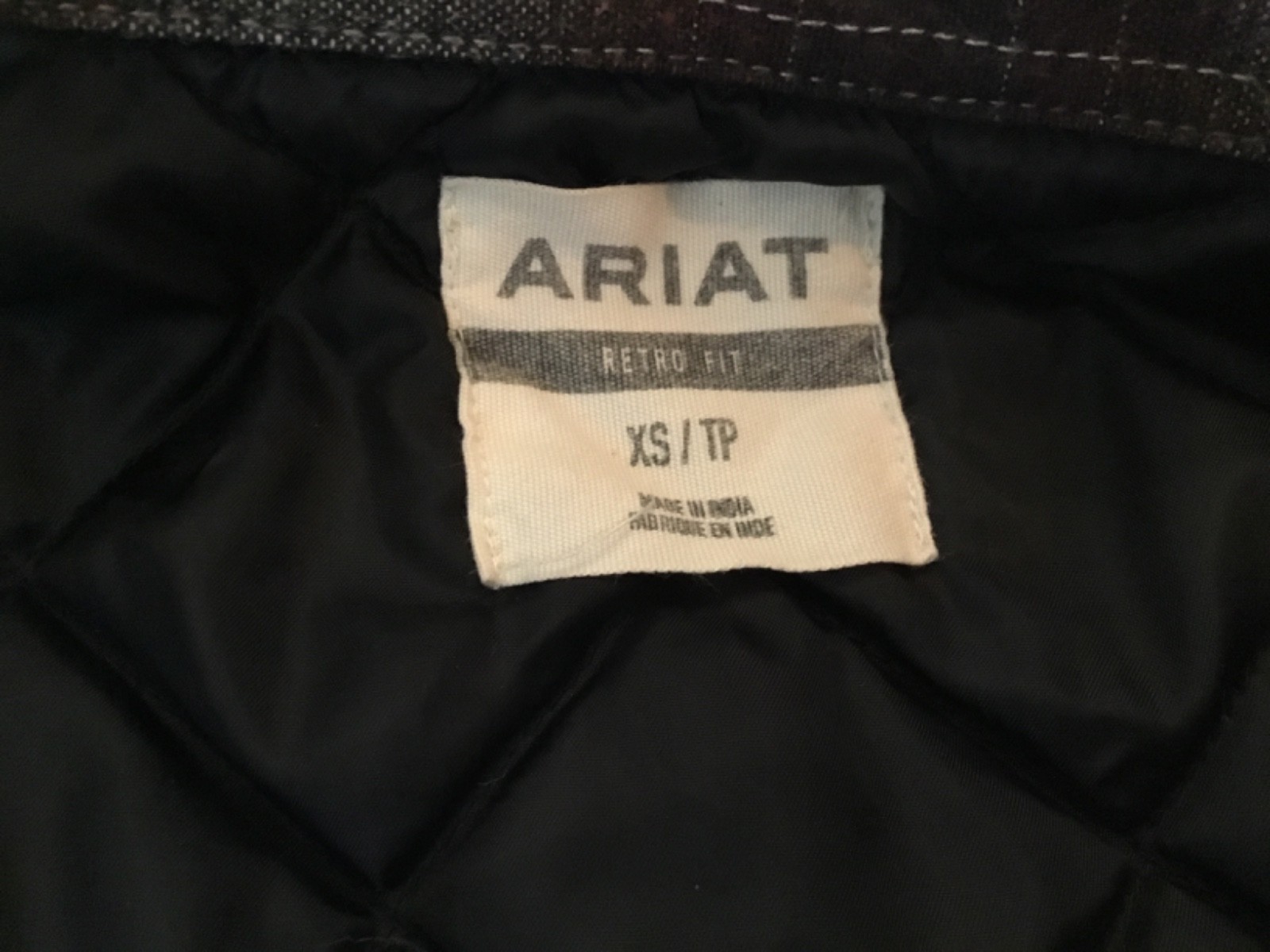 Ariat Retro Fit Women’s Berry Red Black Plaid Western Flannel Shirt Cotton XS