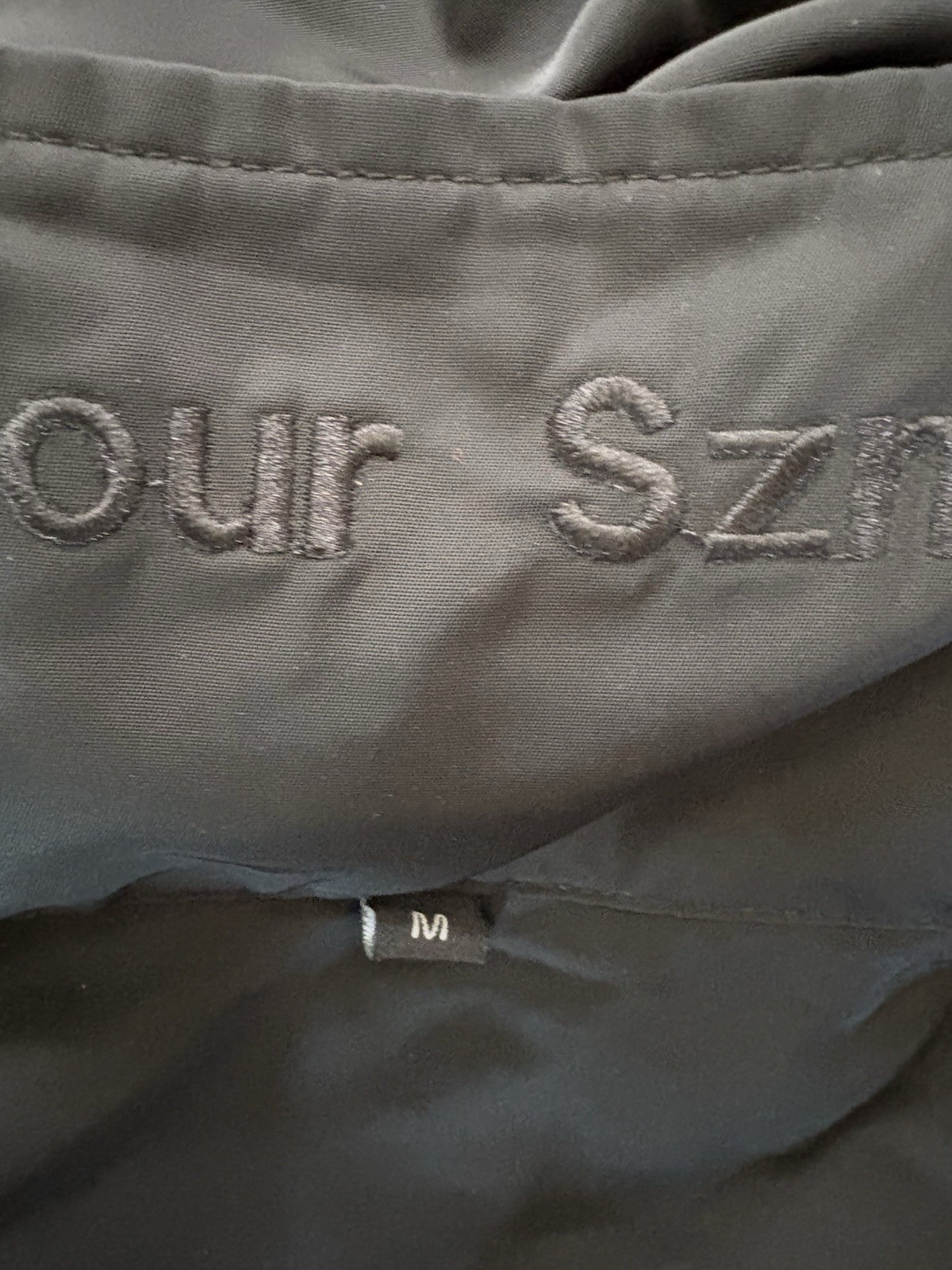 4our SZNS Black Men’s Lightweight Jacket with Skeleton Detail Msz Button-Up