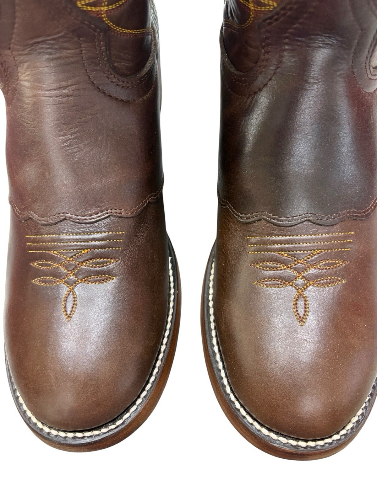 Hondo AT-5 Brown Horsebutt Finish Cowboy Boots FACTORY SECONDS