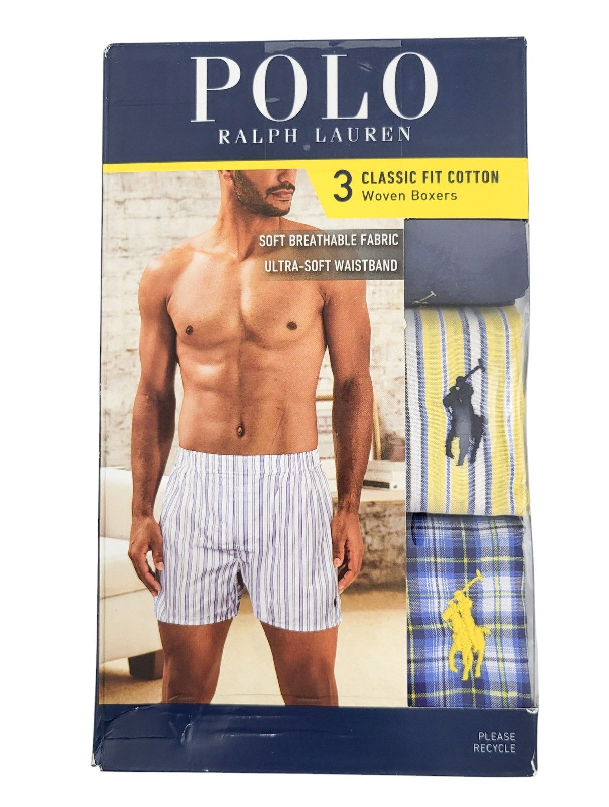 Polo Ralph Lauren Classic Fit Boxers 3-Pack Men’s Small Cotton Multicolor NWT