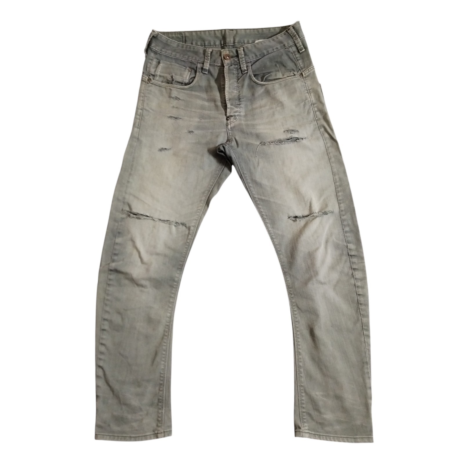 G Star Raw Jeans Men 34×29 Green Denim Type C 3D Loose Taper Twist Grunge Thrash