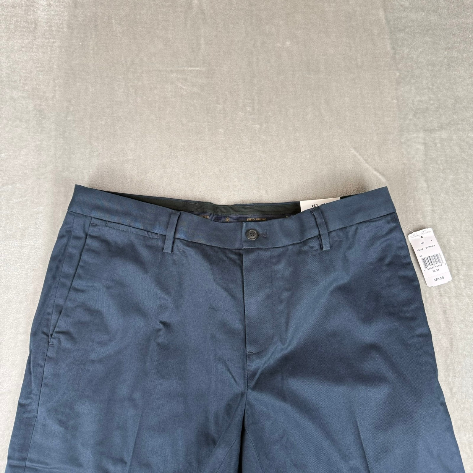 Brooks Brothers Stretch Advantage Chino Pants Mens 34×34 Navy Blue $98 New NWT