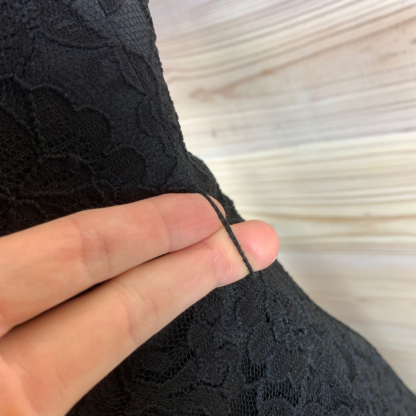 Mori Lee Dress Women 6 Black Strapless Lace Beaded Midi Formal Cocktail Classic