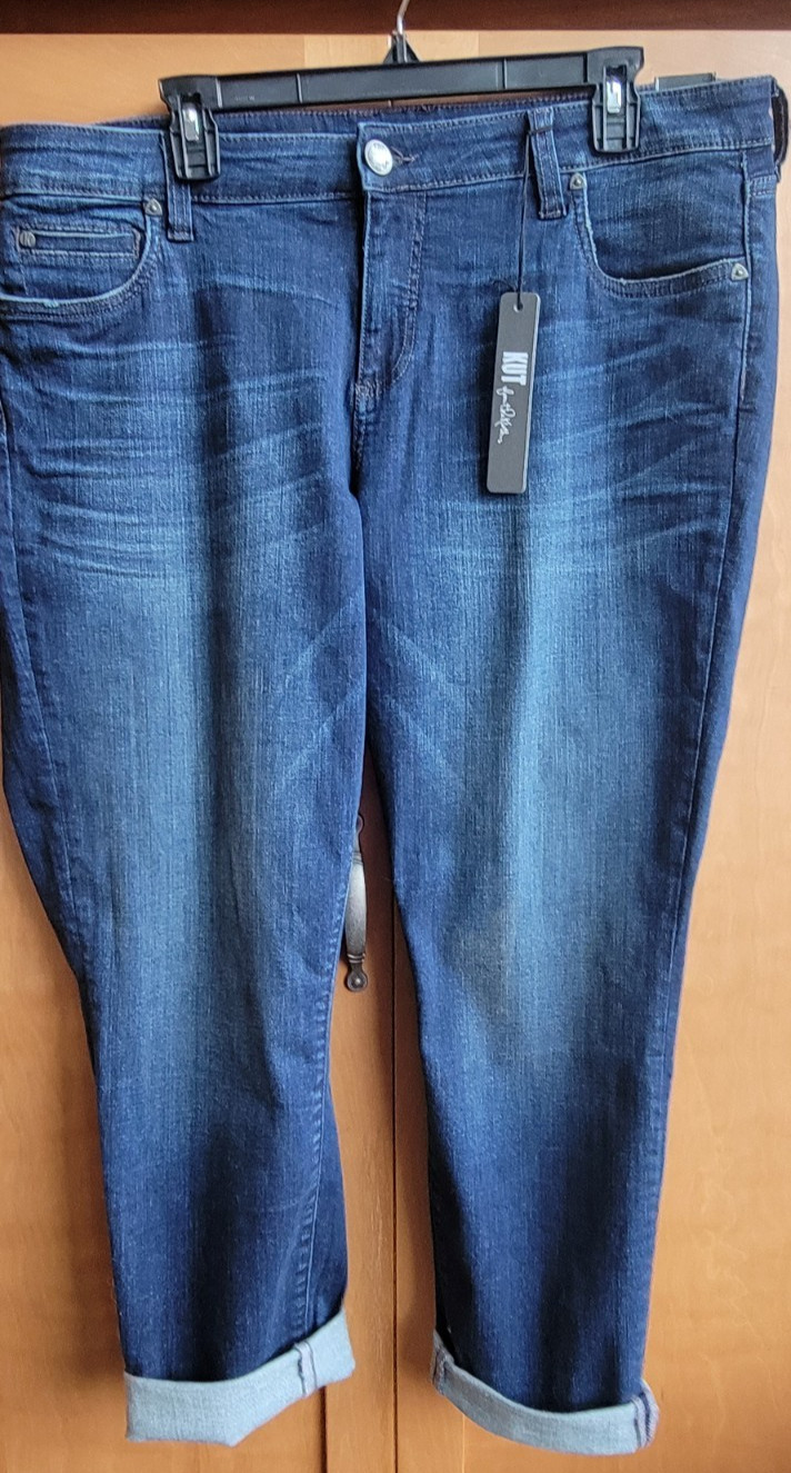 Kut from the Kloth Catherine Boyfriend Jeans NWT Dark Wash Size 16W KP494GQ4N