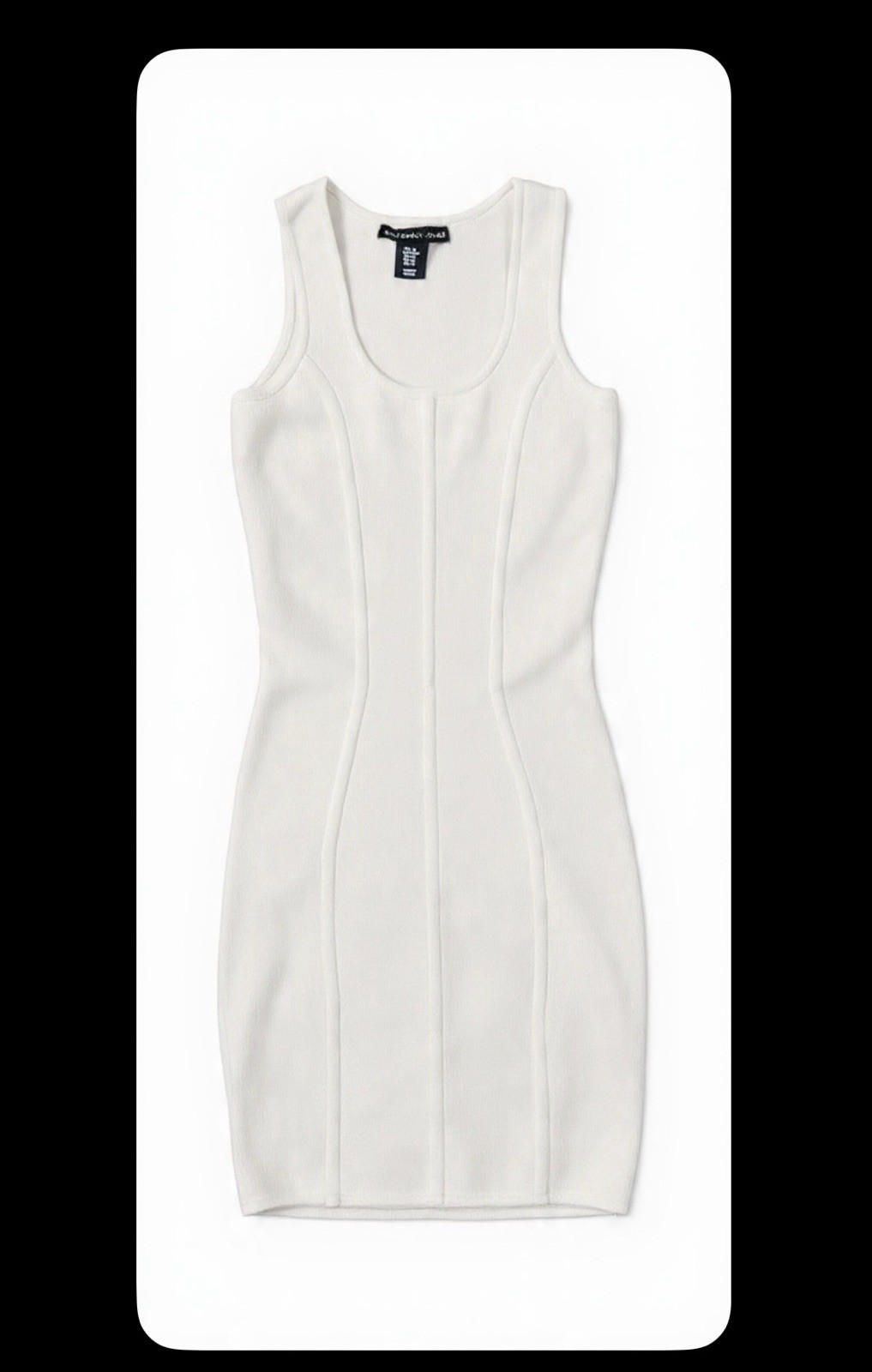 Sincerely Jules White Ribbed Bodycon Mini Dress – Sculpting Tank Dress Size XS/S