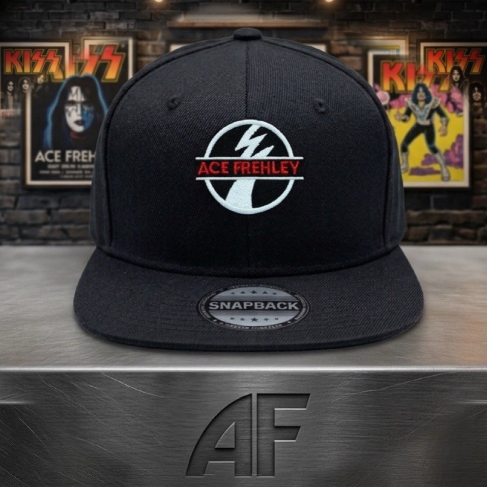 ACE FREHLEY KISS 🇺🇸 10.000 VOLTS 🇺🇸FLAT BRIM ORIGINAL SNAPBACK 🇺🇸