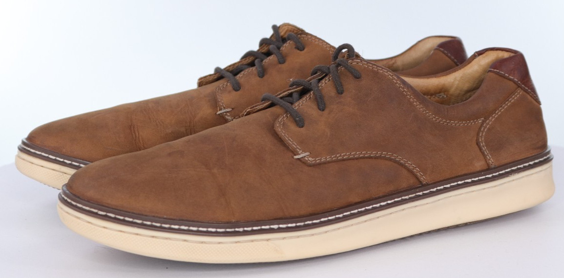Johnston & Murphy McGuffey $120 Men’s Plain Toe Casual Shoes Size 12 M Leather