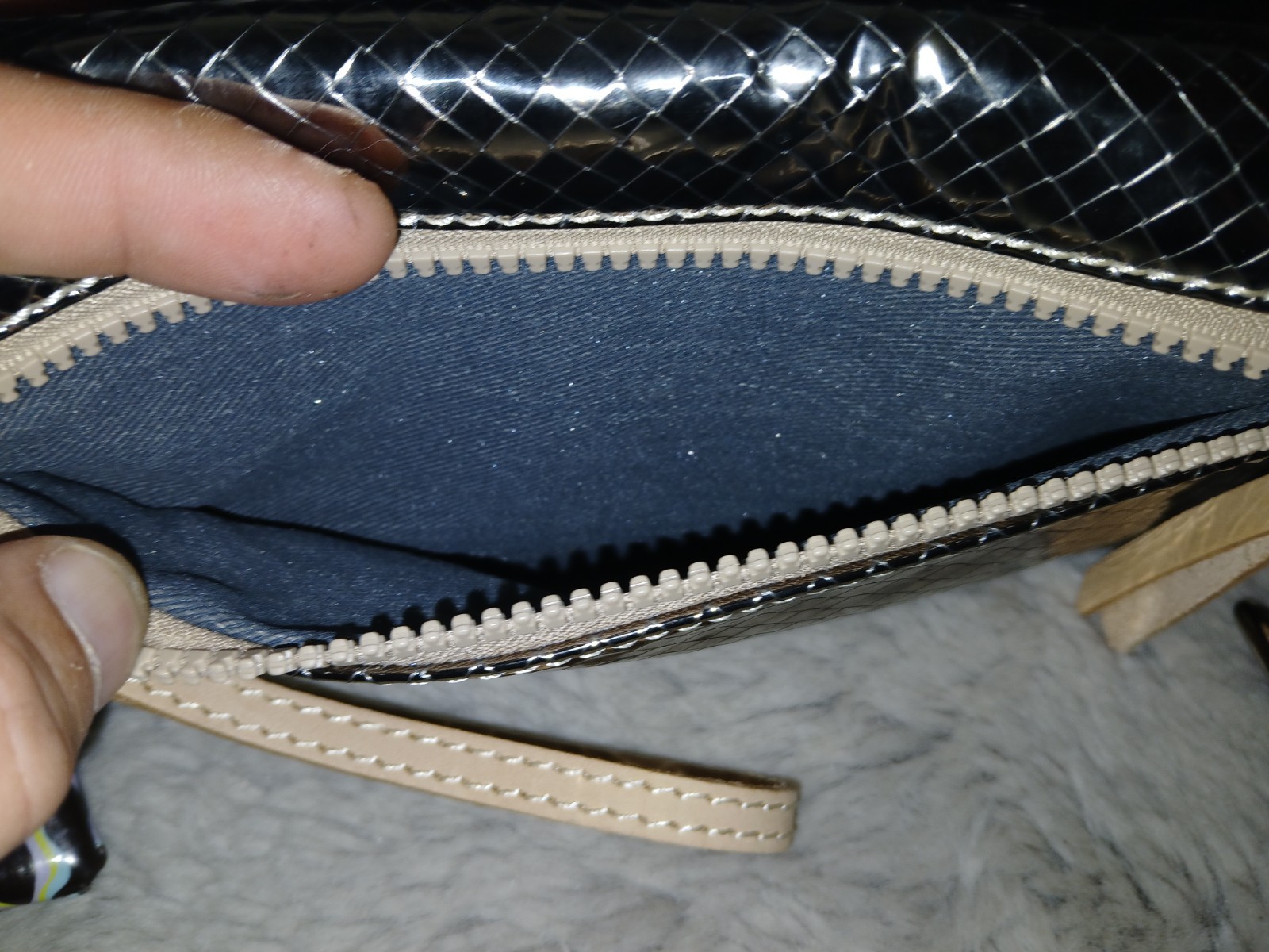 Consuela Metallic Silver Wristlet/ Crossbody Wallet Zip Card Slots ID Window