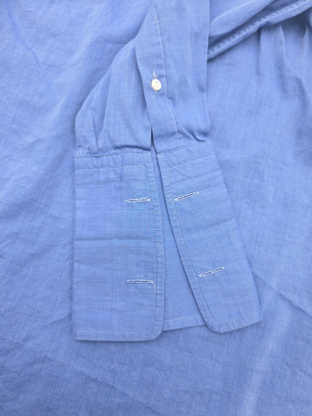 Ermenegildo Zegna Misura Button Up Shirt Men XL Blue Longsleeve.#41203