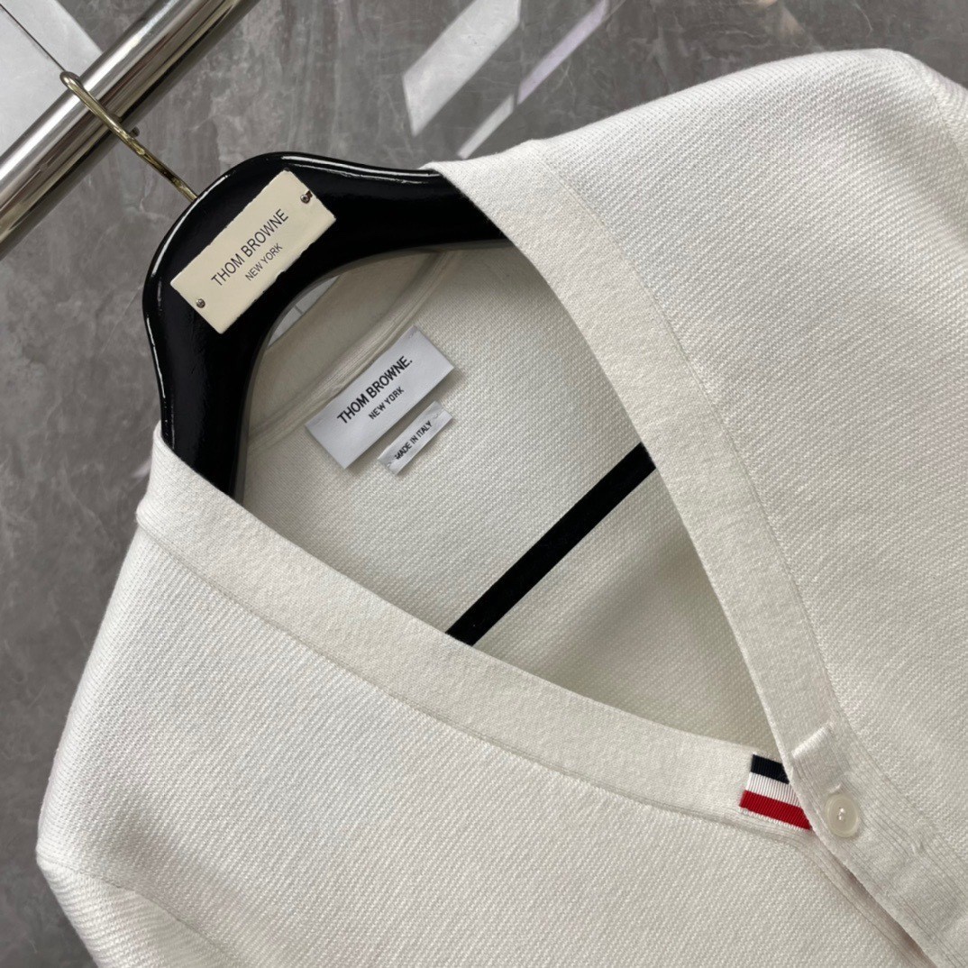 Thom Browne Men/womens Autumn Winter New Four Bars Striped Knitted Wool Cardigan